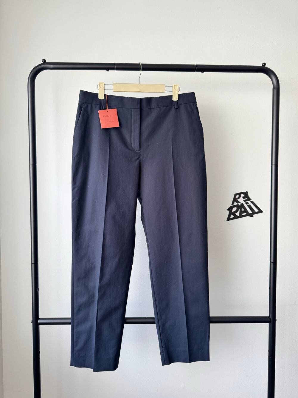 NWT Loro Piana Elton Cotton Trousers Navy